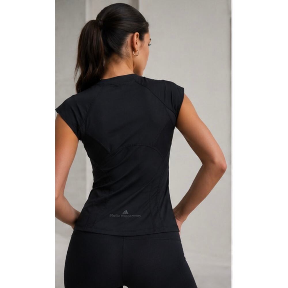 adidas by Stella McCartney Black Performance Activewear Top Size 36 Athletic - Picture 2 of 7